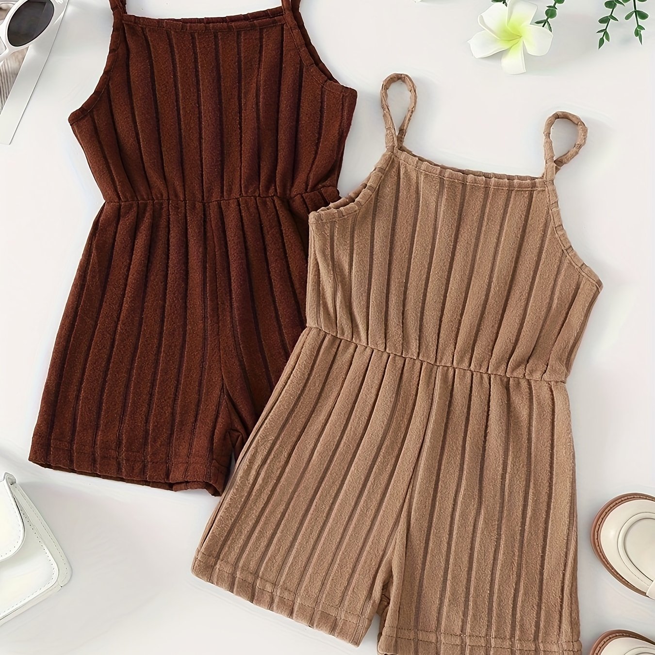 Conjunto de body y pantalones cortos para bebé niña con diseño de rayas en la axila para primavera y verano 0-3 años