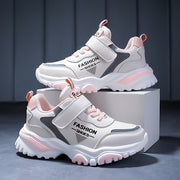 Kids' Breathable Lightweight All-Season Sports Sneakers with Hook-and-Loop Closure
