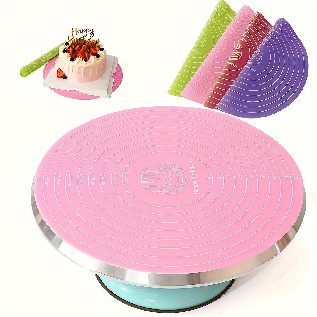 Silicone Pastry Mat Non-Stick Heat-Resistant Baking Mat for Cake Decorating