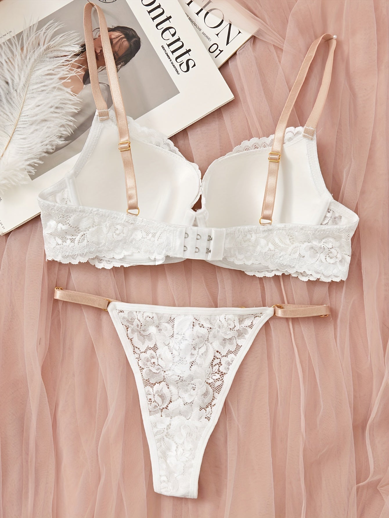 Women's Lace Lingerie Set Bra and Thong Underwear for Women