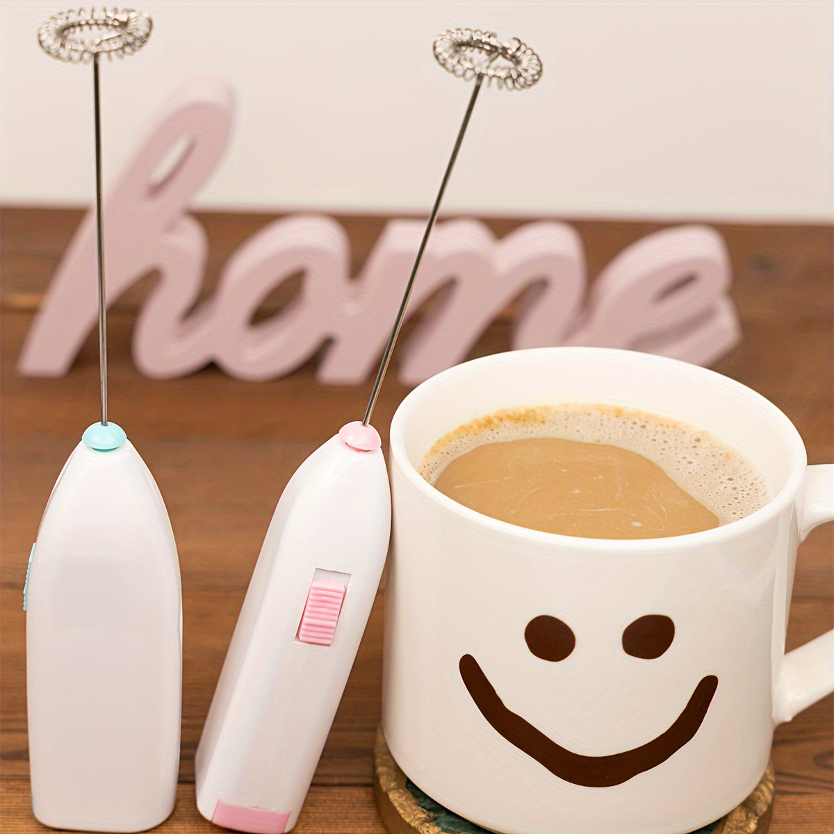 Electric Handheld Frother Egg Beater Mixer Coffee Blender Battery Not Included