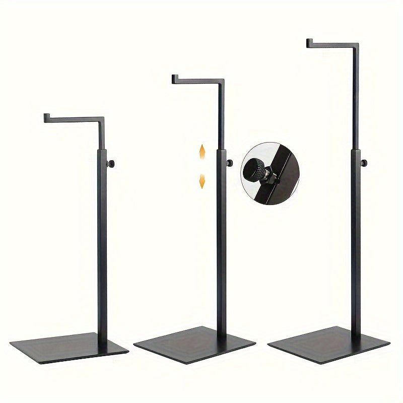 Adjustable Height Handbag Display Stand Stainless Steel Purse Holder for Retail or Home