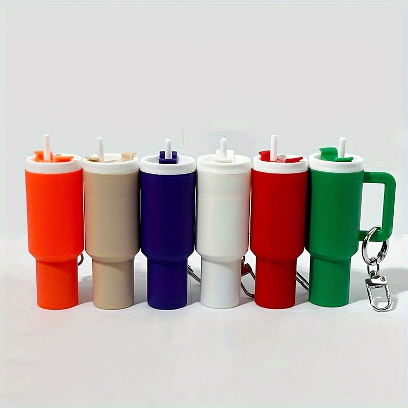 Set of 6 Mini Lipstick Keychain Sets with Trinket Storage PVC Valentine's Day Gift for Women