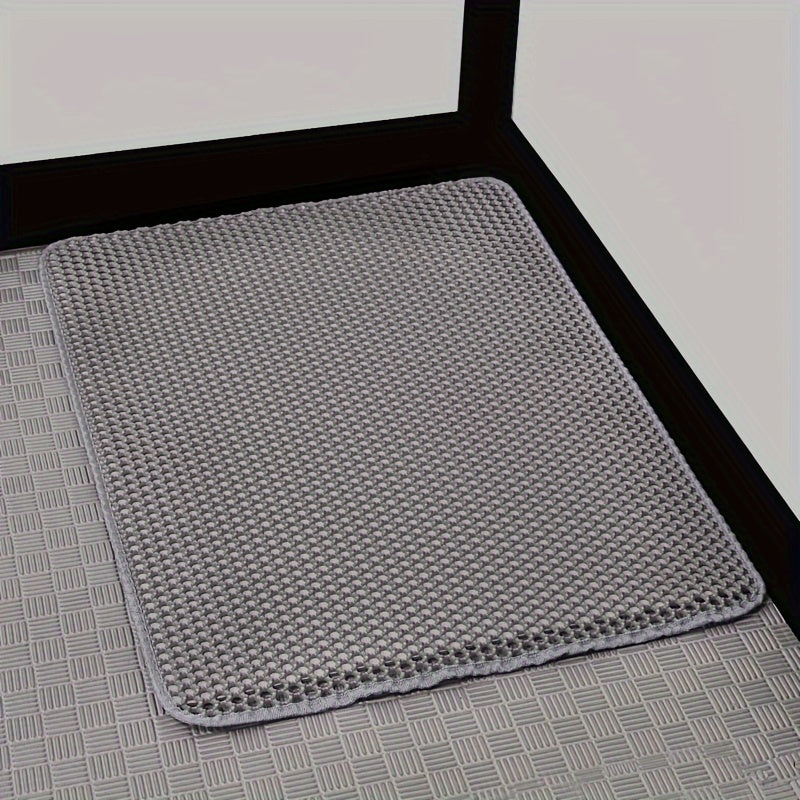 Large Double-Layer Cat Litter Mat Leakproof Spill-Resistant EVA Extra Large