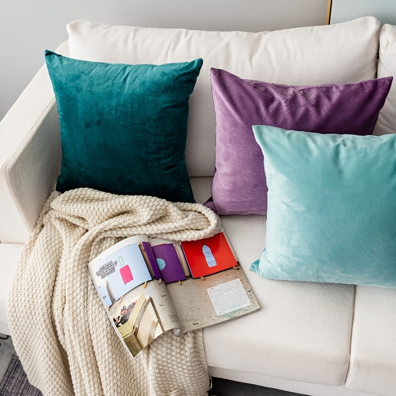 Soft Cotton Pillowcase with Hidden Zipper for Home and Office Decor