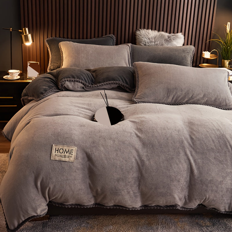 Ikki tomonlama sut velsoft yostiq qopqog'i, yostiq yadroisiz va yostiqchasi bilan, barcha fasllar uchun mos.