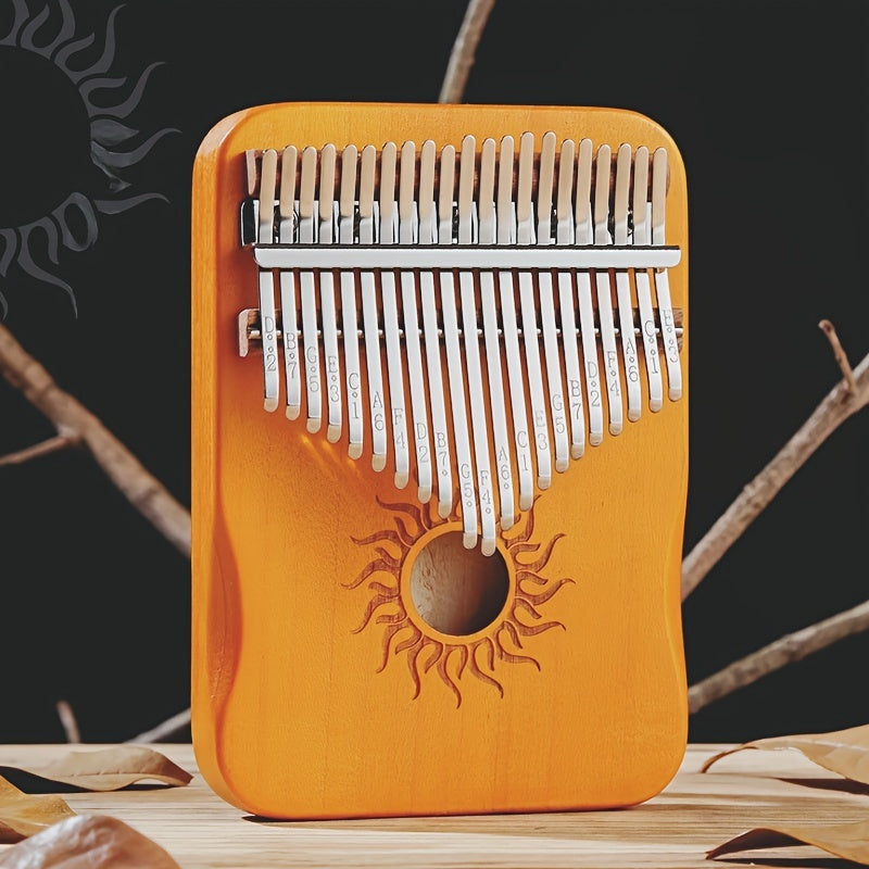 21-Key Maple Kalimba for Beginners with Sound Hole in Multiple Colors