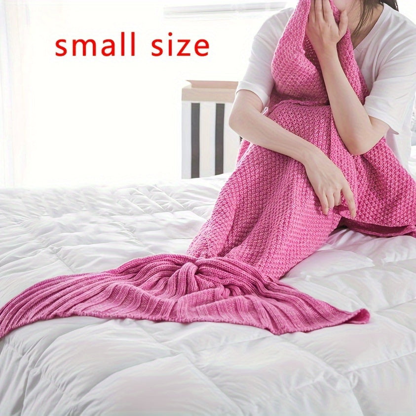 Mermaid Tail Blanket Crochet Cozy Lounge Sleep Gift for Women