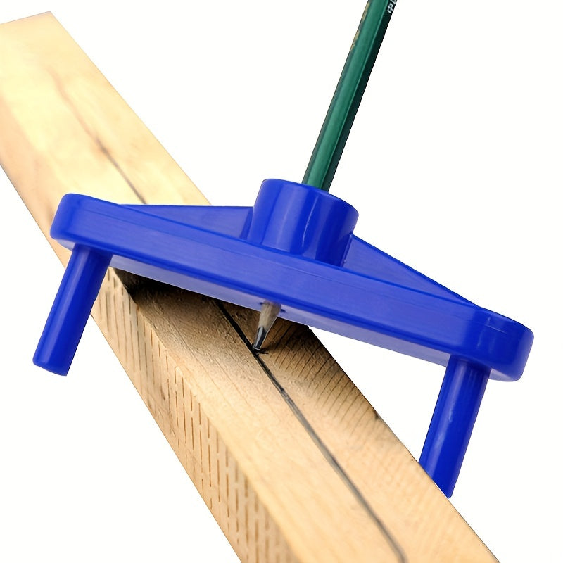 Blue Plastic Woodworking Drilling Locator for Precision Hole Marking