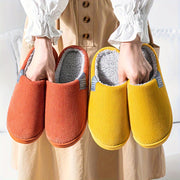 Women's Plush Indoor Slippers Non-Slip Cozy Warm Orange Yellow