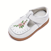 Toddler Girls Flower T-Strap Sandals Lightweight Anti-Skid Mary Jane Flats