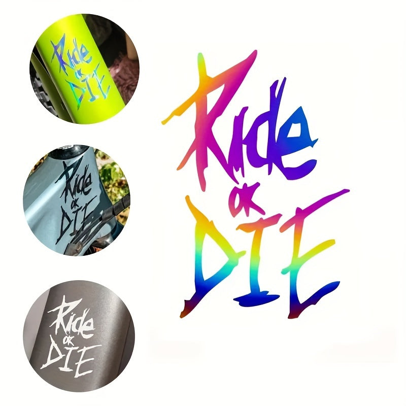 Bike Frame Stickers Ride Or Die Decals for MTB Motorcycle Bicycle Decor