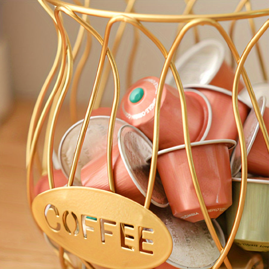 Gold Teapot Rack for Kitchen or Coffee Shop Display Storage Organizer