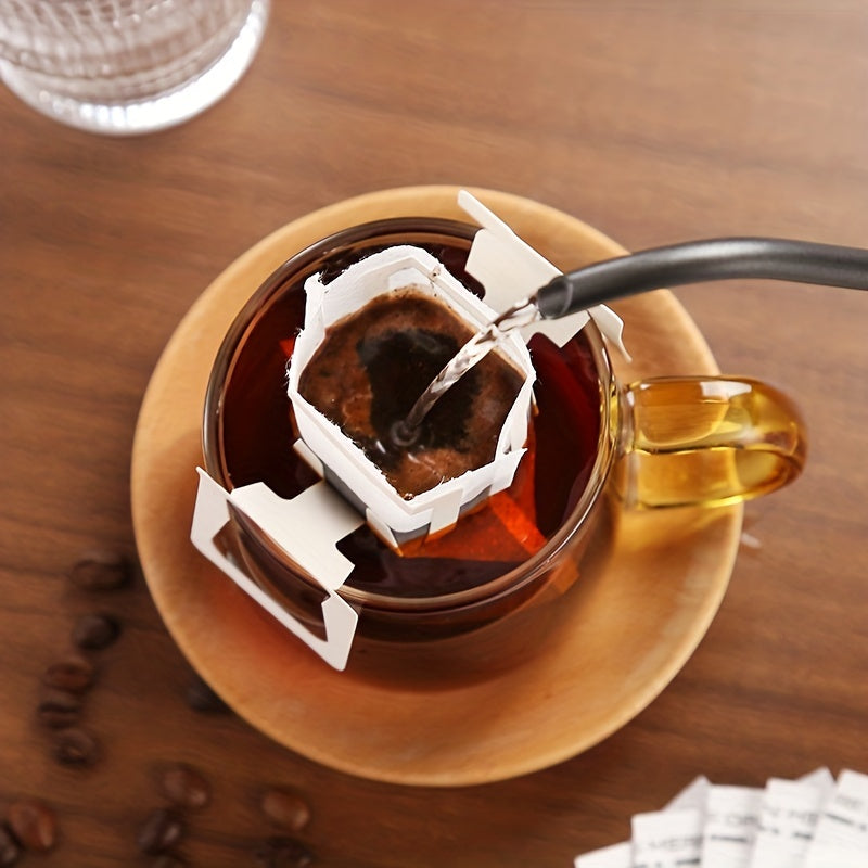 Premium bir martalik qahva filtr sumkalari, osma quloqlar bilan - 50 ta to'plam, ofis, ochiq havoda va lager sharoitlari uchun ideal