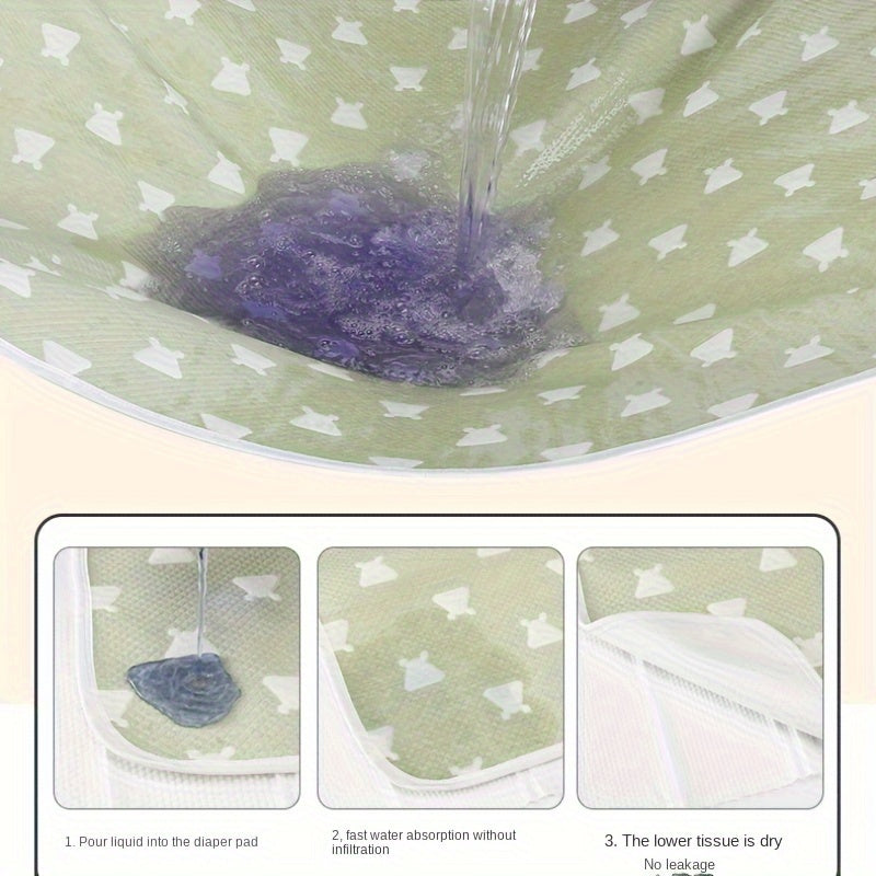 Water-Resistant Diaper Changing Pad with Absorbent Mat and Washable Mattress