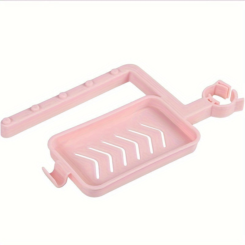 Durable Plastic Kitchen Organizer with Adjustable Drain Rack for Sponges and Cloths
