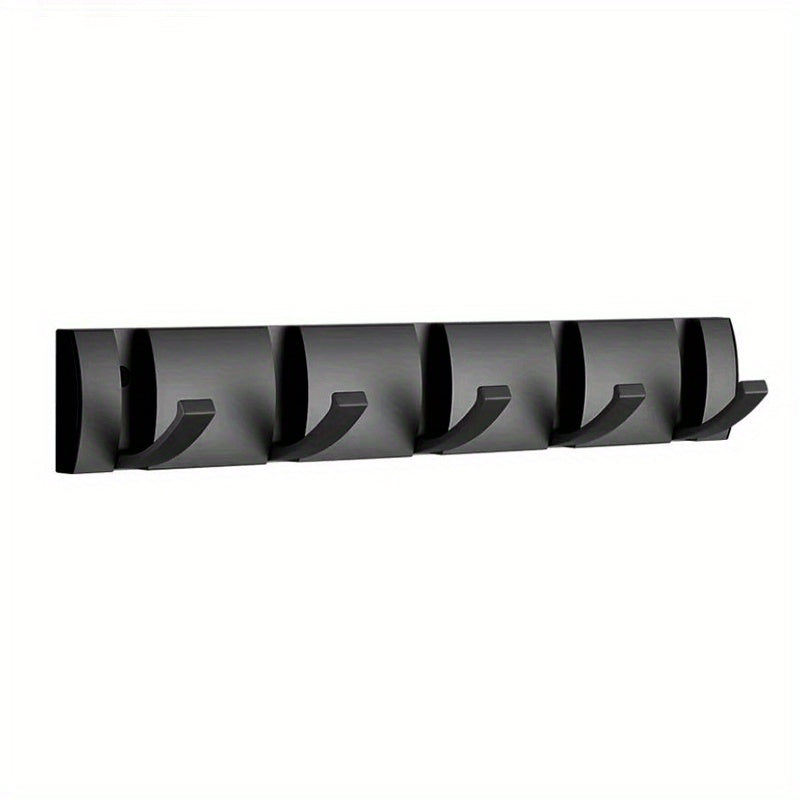 Black Foldable Wall Hook for Towels and Bathroom or Kitchen Storage