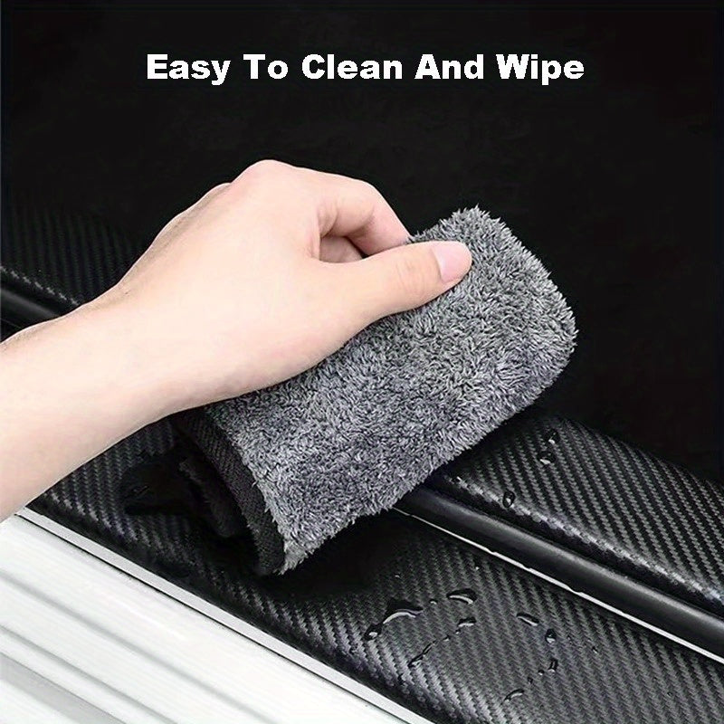 Защититель порога двери автомобиля из углеродного волокна, нескользящий, устойчивый к царапинам, черный