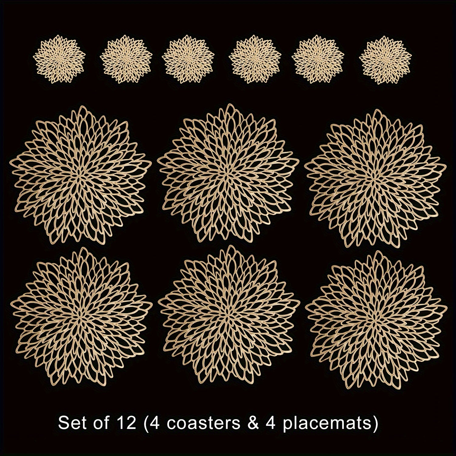 Сет подставок под горячее и коастеров с цветами гибискуса для отелей, ресторанов и кухонь. Устойчивы к теплу и не скользят. Доступны в наборах по 4, 8, 12 и 16 штук.