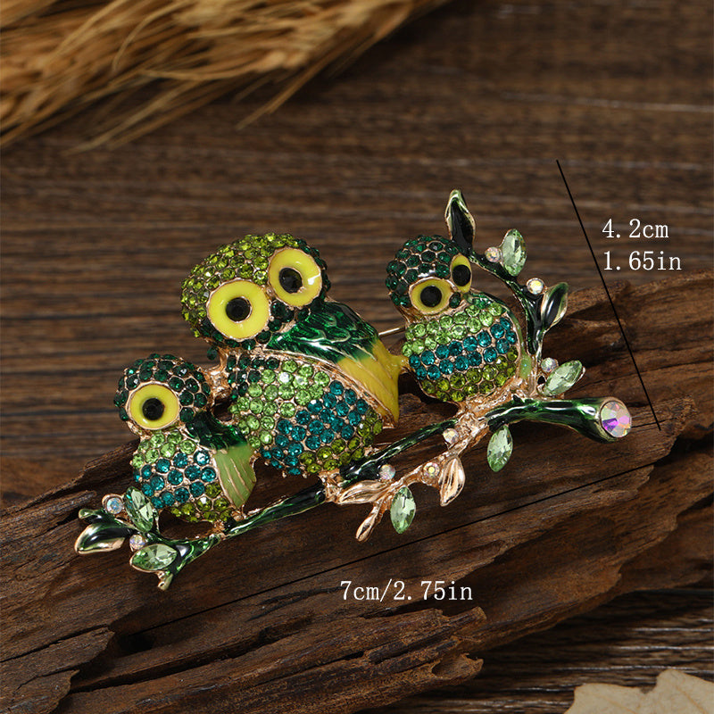 Роскошная брошка в виде совы с стразами - Изысканный, уникальный дизайн для платьев и свитеров, булавка