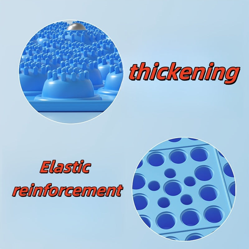 Dairaviy oyoq massaj matosi akupressura nuqtalari bilan, 5 ta katta bionik magnit bilan - Cheklangan vaqt taklifi, ko'k rangda, diametri 54.99 sm.