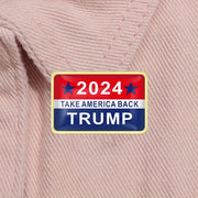 Set of 20 Vintage-Style Alloy Square Trump 2024 Campaign Pins