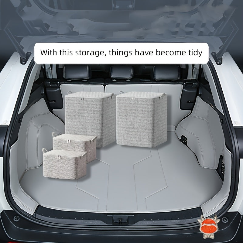 Qiyshiq naqshli, egri tutqichli, buklangan kiyimlar va ko'rpa-to'shaklar uchun mo'ljallangan zamonaviy kulrang tashkilotchisi, avtomobil ichki tashkiloti uchun mukammal.