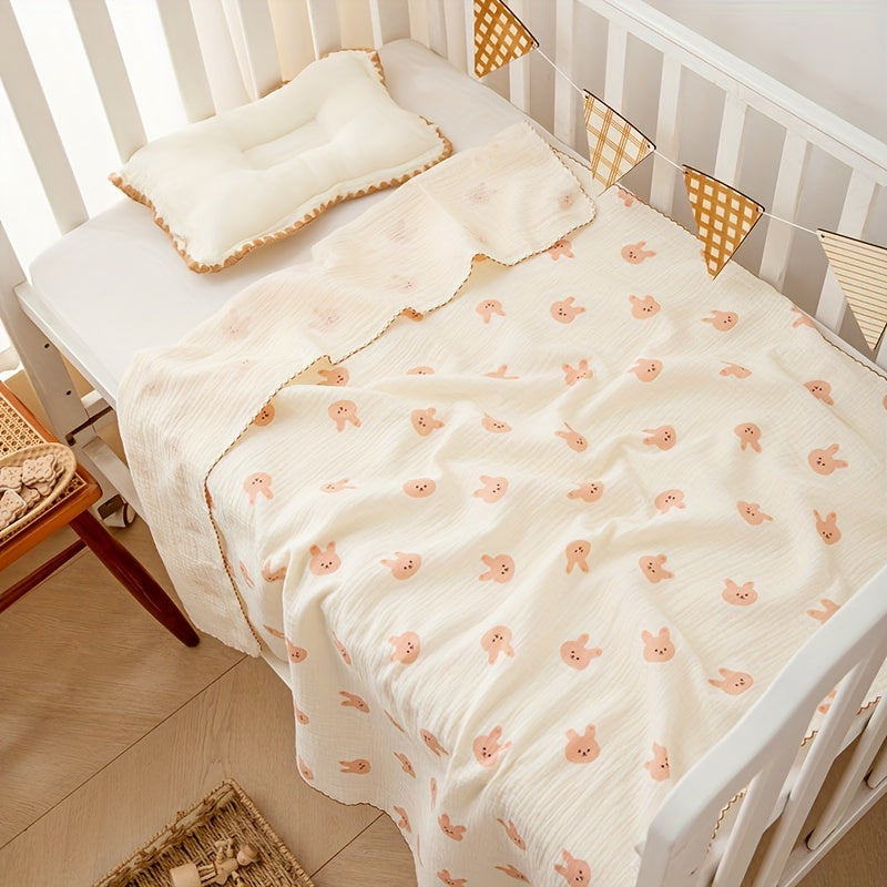 Infant Summer Thin Quilt Cover Breathable Full Gauze Wrinkle Cloth Air-Conditioned Room