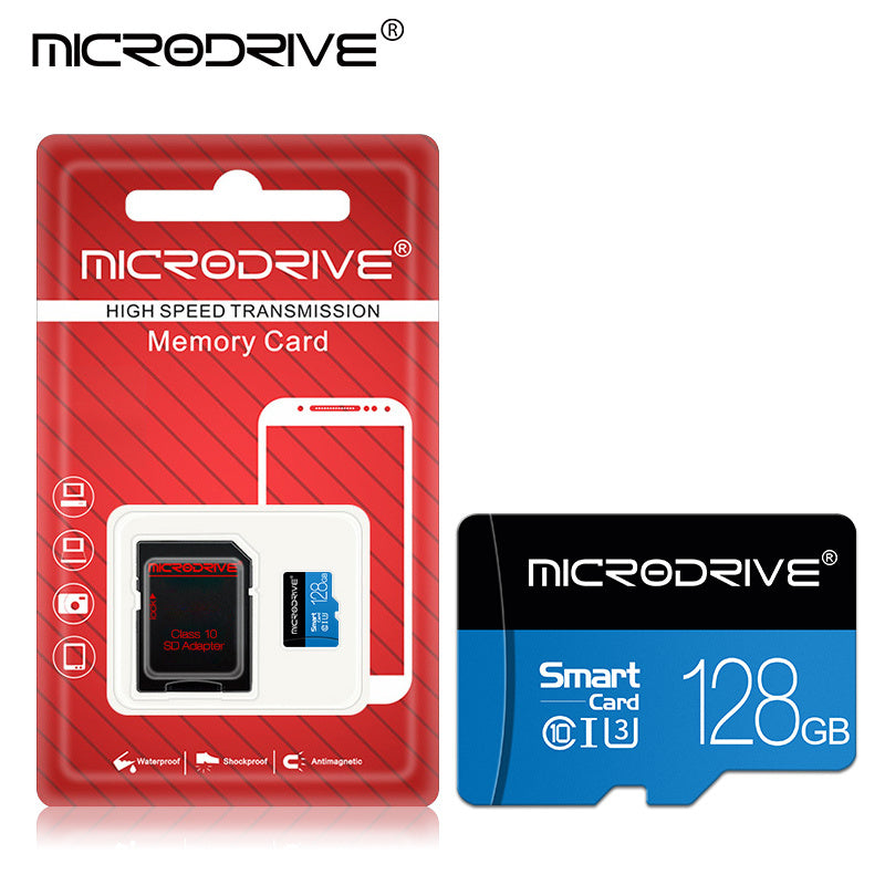 Blue Class 10 U3 MicroSD Card 32GB 64GB 128GB 256GB with SD Adapter