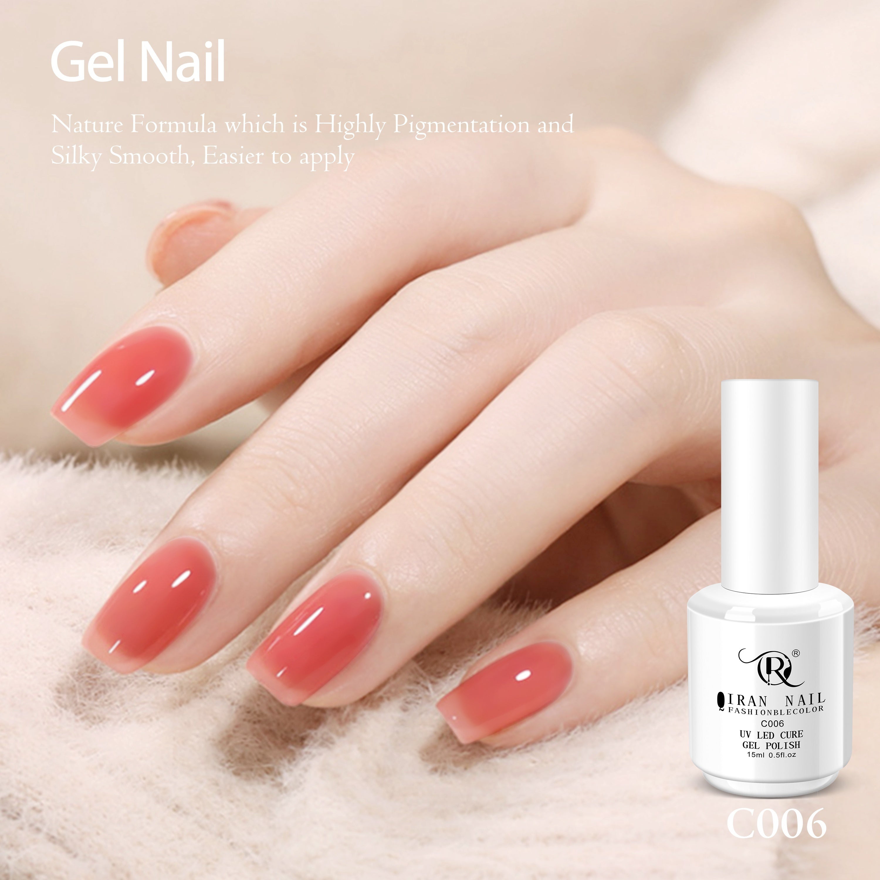 15ml Sheer Ice Jelly Gel Nail Polish Nude Pink Ombré Long-Lasting