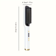 2-in-1 Ionic Hair Straightener Curling Wand LCD Display Ergonomic Auto Shut-Off Purple Black Dual Voltage