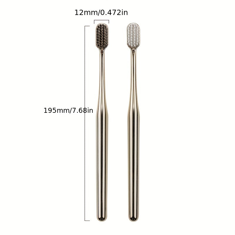 Adult Soft Full-Size Silk Bristle Gold Toothbrush