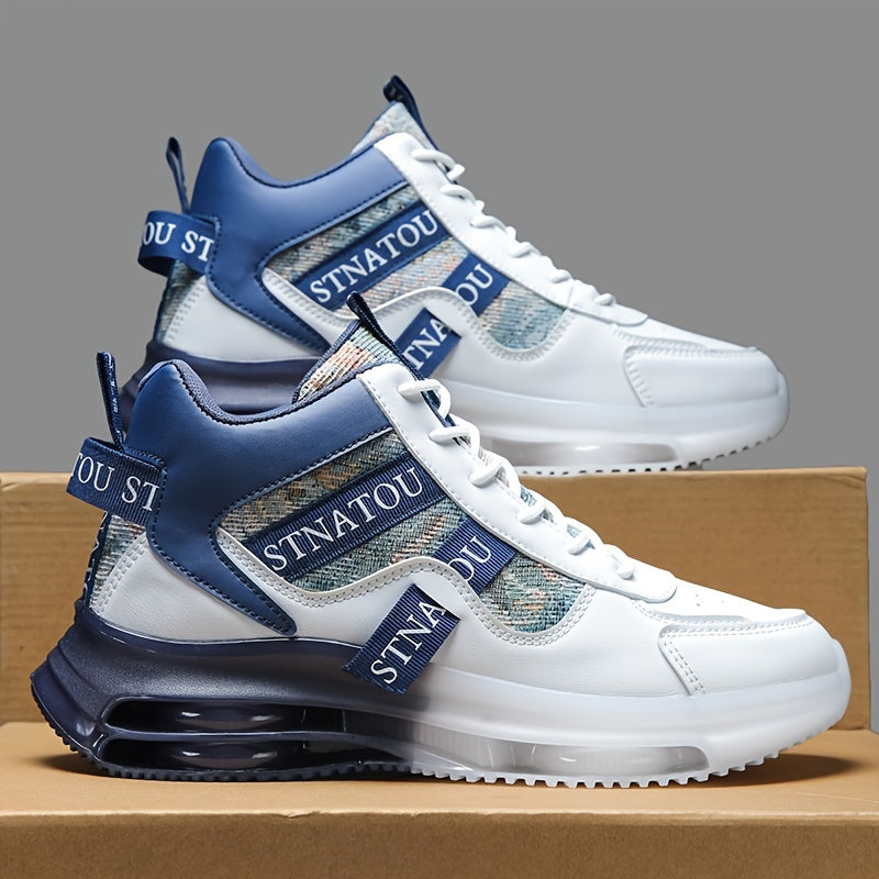 Unisex Mid-Top Lace-Up Sneakers for Casual Streetwear Travel and Sports