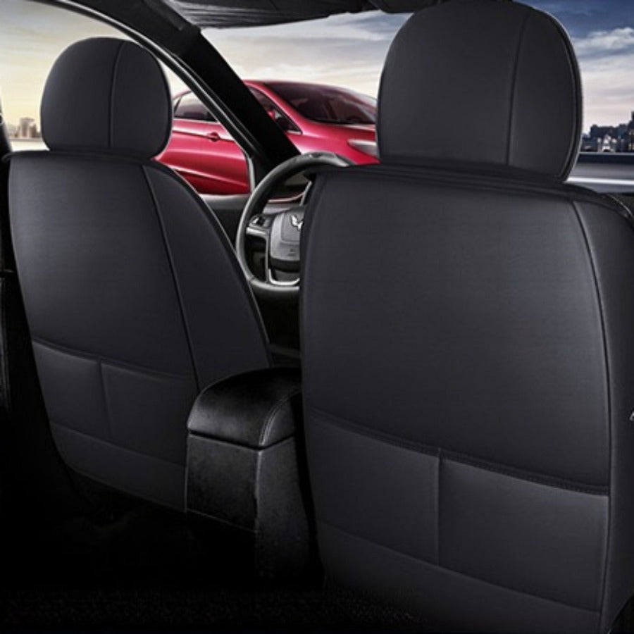 Car Seat Covers And Floor Mats Full Set Blue Gray Wear-Resistant Non-Slip