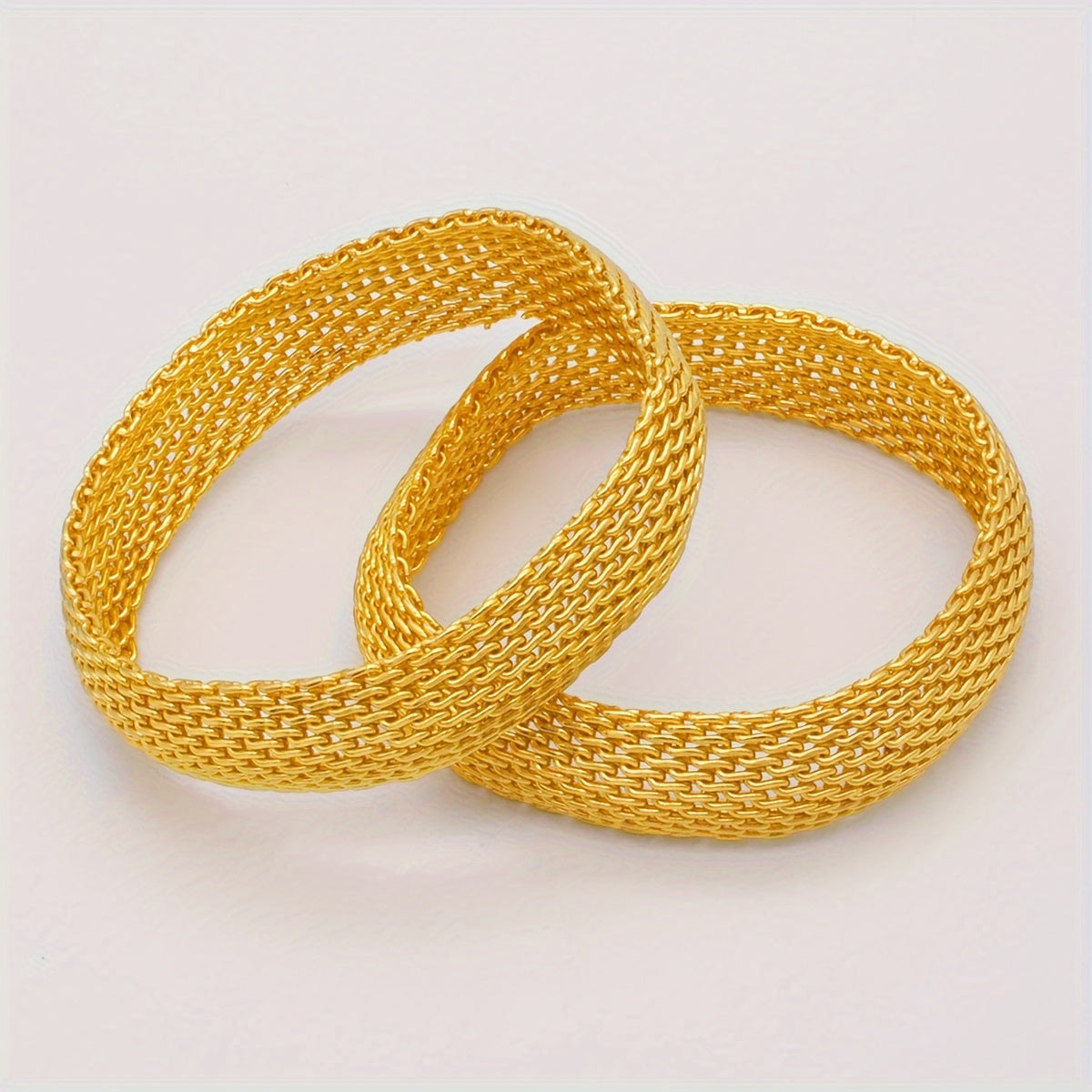 Gold Plated Copper Bangle for Women Elegant Jewelry Stylish Charm Bracelet Gift