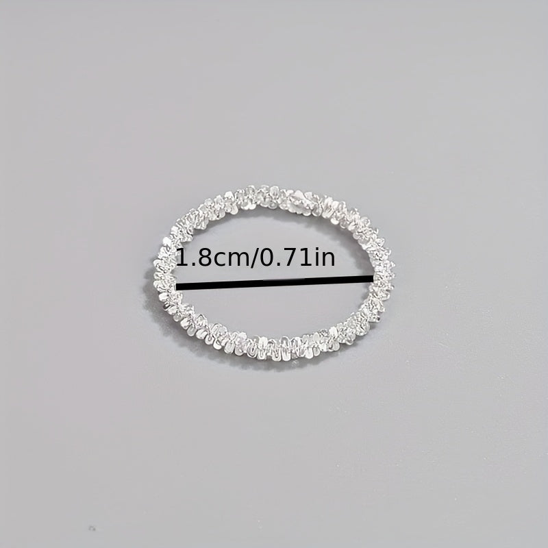 Ayollar modasi issiq to'lqin porloq uzuk metall zargarlik buyumlari