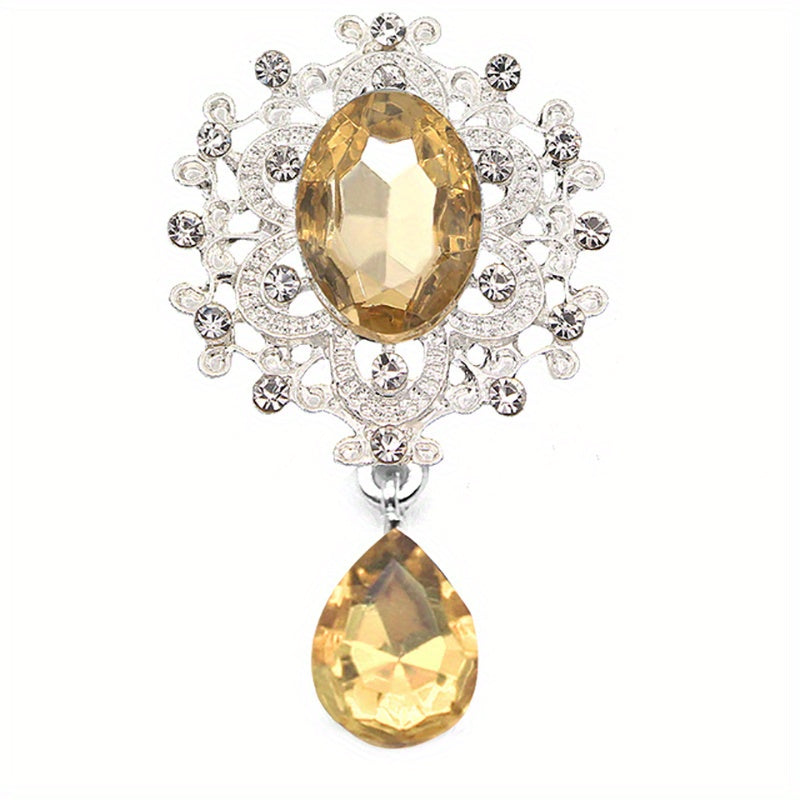 To'y takliflari, sovg'a qutilari va stakanlar uchun 10 ta rhinestone broshyalar to'plami