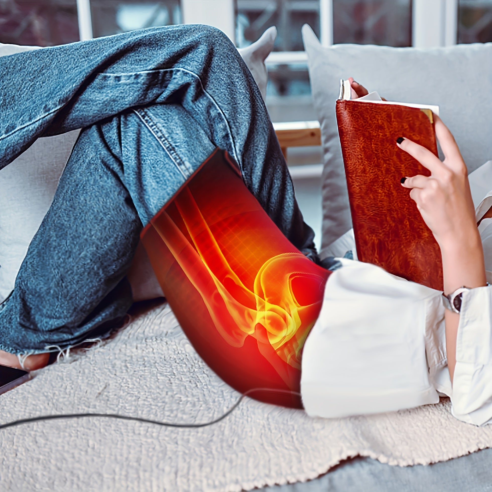 Electric Heated Hip Brace for Men Women USB Thermal Compression S/M