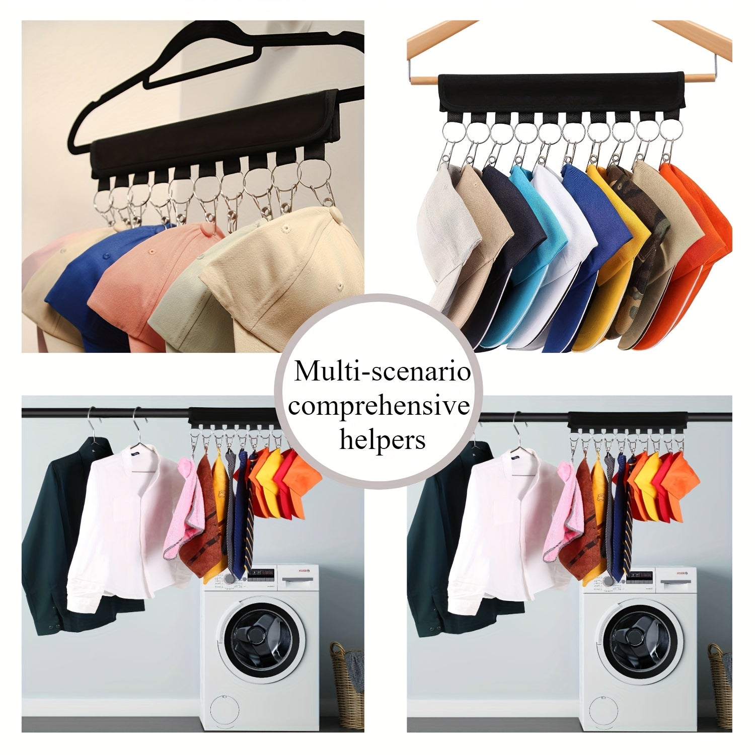 Вешалка-органайзер для шляп для шкафа, 1 упаковка зажимов для хранения бейсбольных кепок