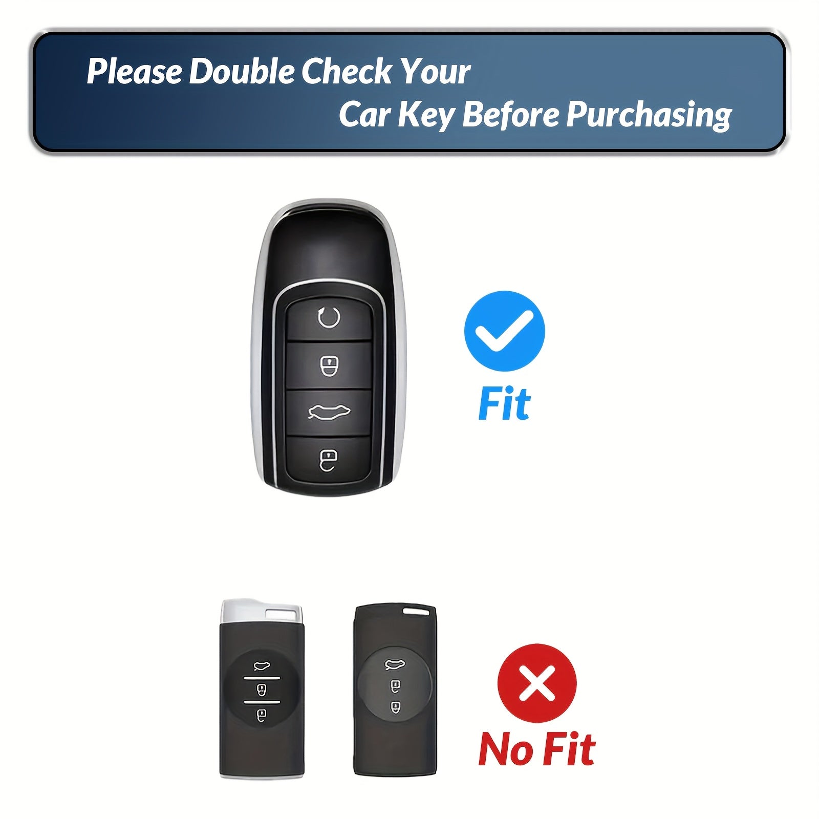 Car Key Fob Cover TPU Shell Key Case for SUV Universal Protector