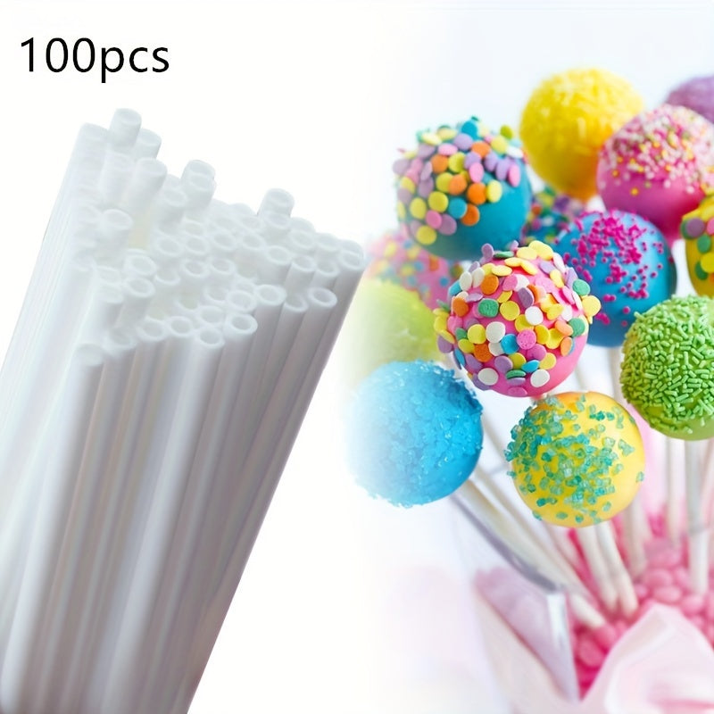 Plastic Lollipop Support Sticks 100/200 Pieces Chocolate Candy Handle Safe DIY Baking