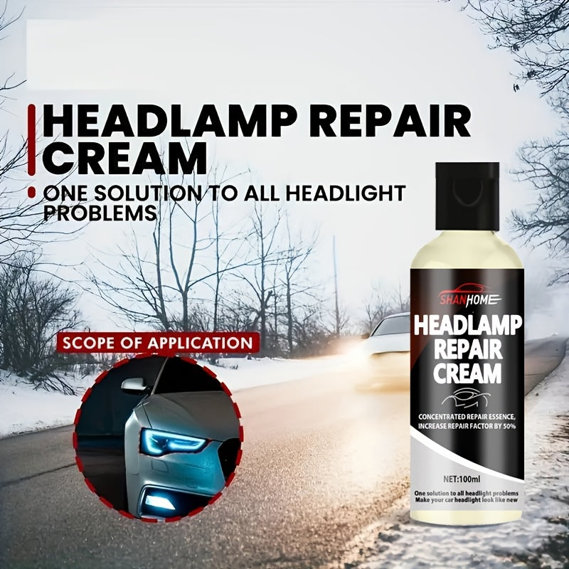 100ml Car Headlight Restoration Kit Scratch Repair Anti-Yellowing Clear Coating