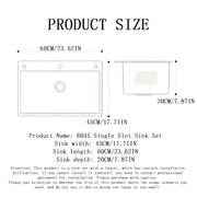 Black Stainless Steel Kitchen Sink Single Bowl Undercounter with Center Drain and Pull-Out Faucet