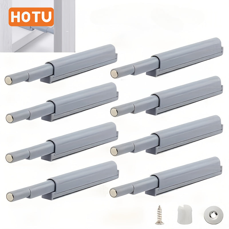 Pestillo magnético de puerta de armario de plástico 6/12 piezas cierre de toque fácil de instalar