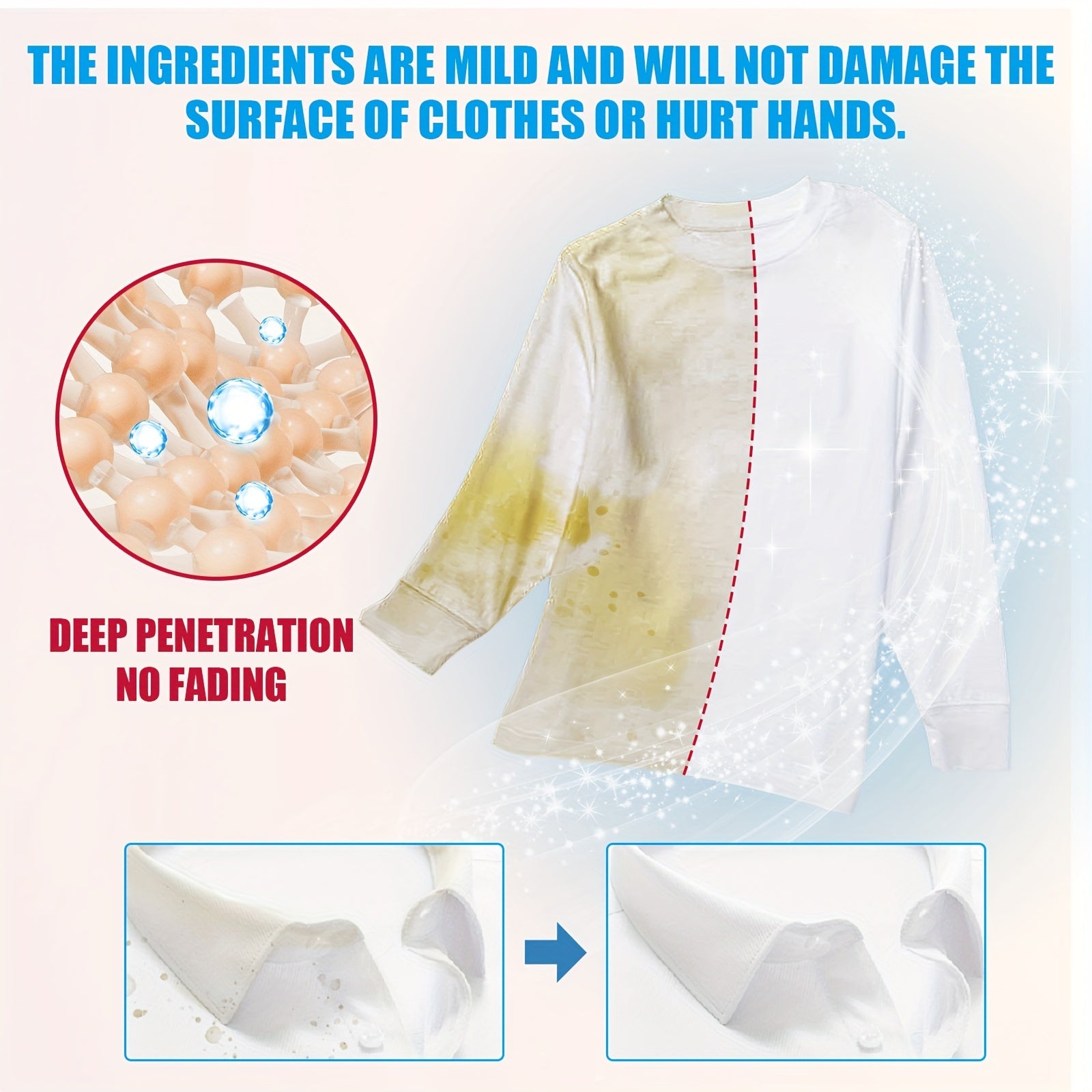 Effervescent Laundry Tablets for Stain Removal and Fabric Softening