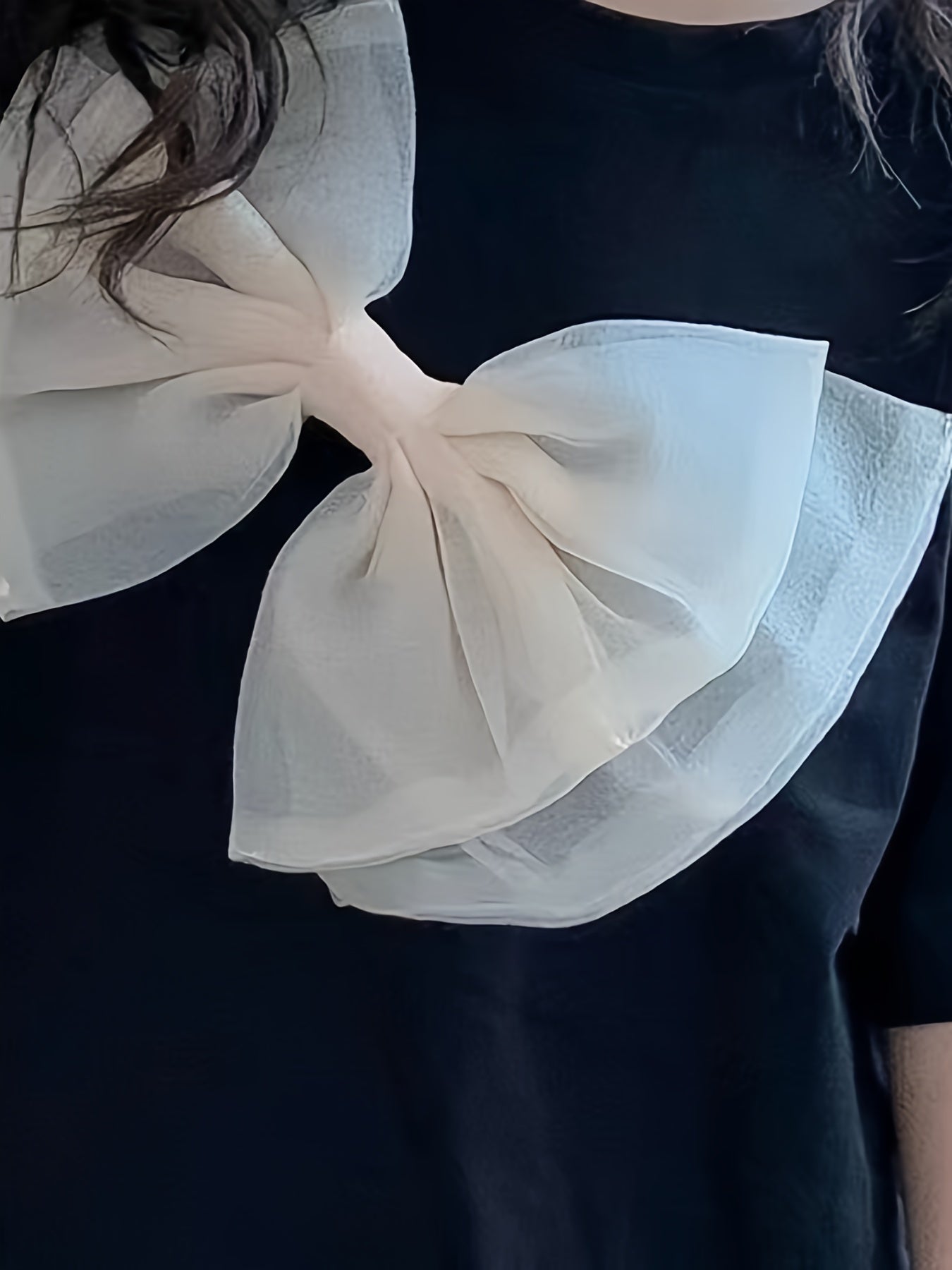 Qizlar uchun bahor va yozda bowknot tafsilotli tasodifiy va qulay T-kofta