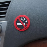 Car Interior No Smoking Sign Sticker Car Smoking Ban Decoration 1 or 5 Pack