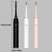 2-Pack Electric Toothbrushes with 6 Modes, Soft Bristles, IP67 Waterproof