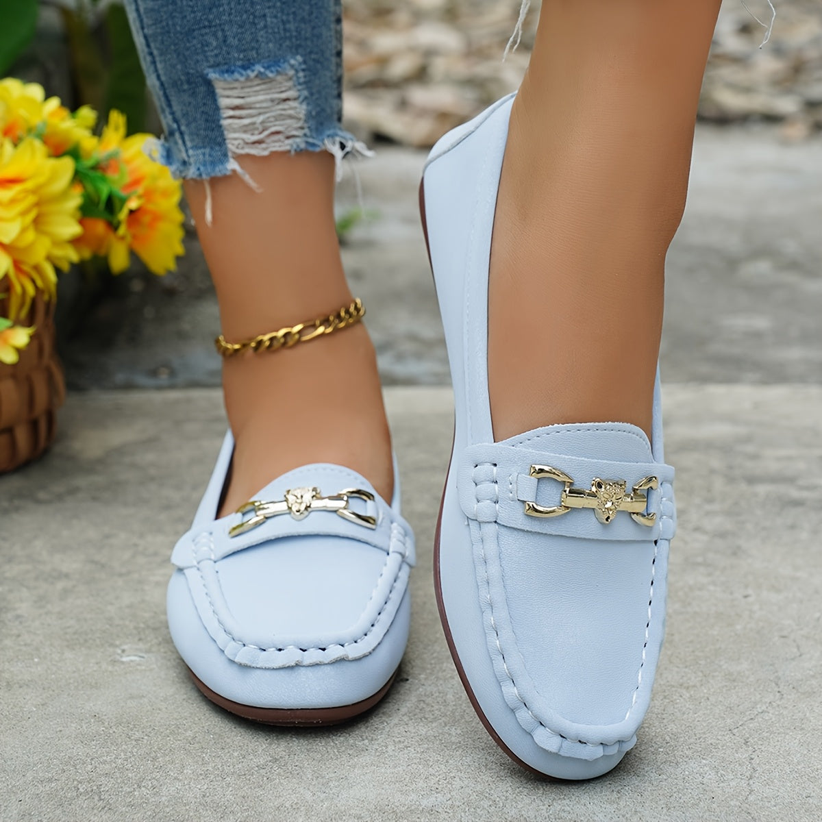 Women Casual Loafers Flat Slip-On Shoes Lightweight Moccasins for Outdoors