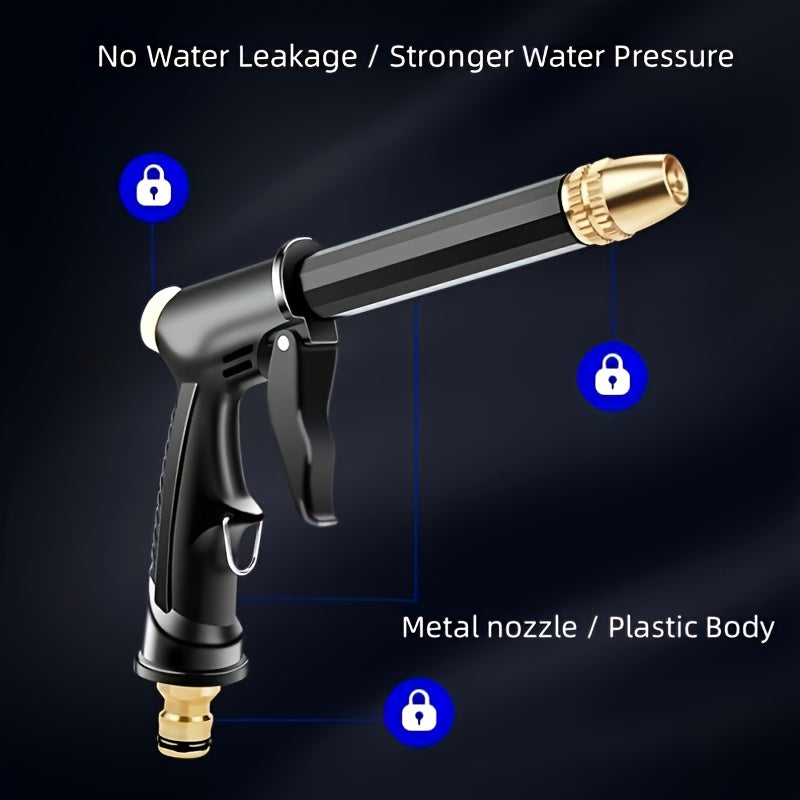 Телескопическая шланг для мойки автомобилей с высоконапорной водяной пушкой, портативная и прочная для мытья автомобилей и домашних животных. Длина 30,48 метра.